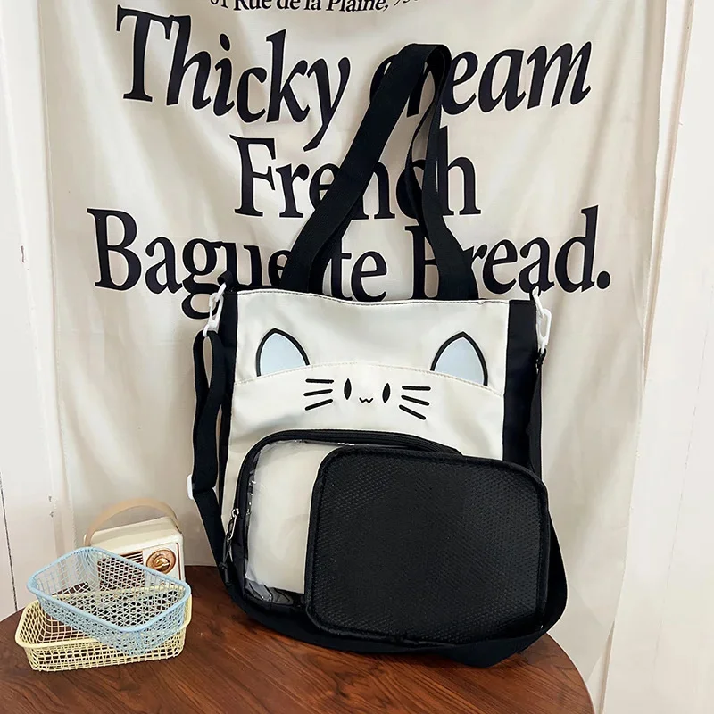 Y2K Sweet JK Cat Itabag Millet Display Bag Shoulder Messenger Bag Anime Transparent Bag Student Itabag High Capacity Itabag New
Y2K Sweet JK Cat Itabag Millet Display Bag Shoulder Messenger Bag Anime Transparent Bag Student Itabag High Capacity Itabag New
