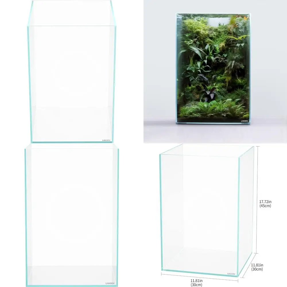 Vertical Low Iron Glass Aquarium, 10 Gallon, 11.8 x 11.8 x 17.7, Ideal for Small Aquascapes and Fish Tanks
Vertical Low Iron Glass Aquarium, 10 Gallon, 11.8 x 11.8 x 17.7, Ideal for Small Aquascapes and Fish Tanks