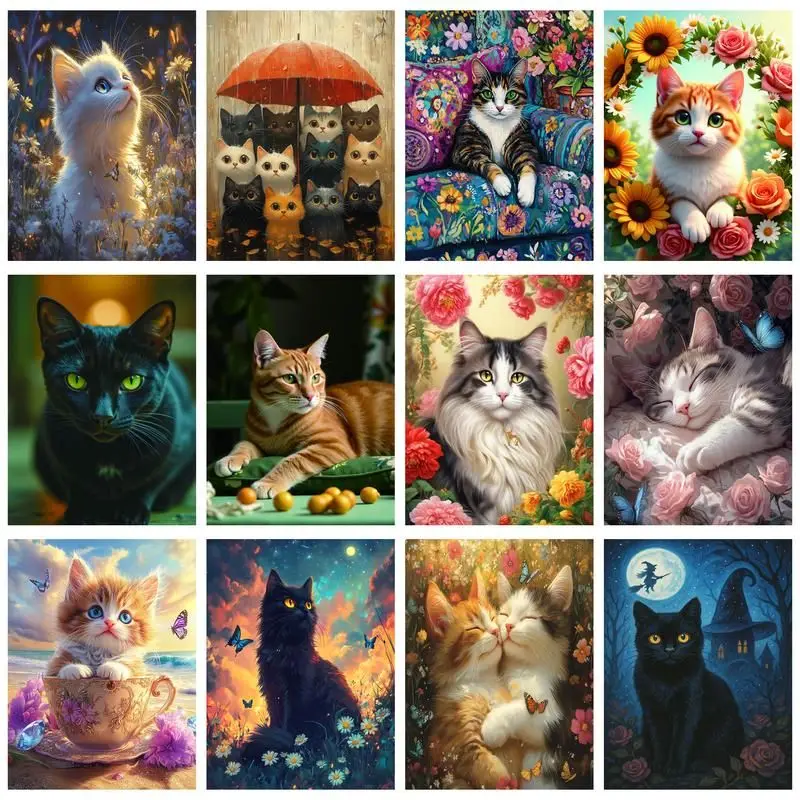 GATYZTORY 5D DIY Diamond Painting Cat Animal Picture Of Rhinestones Cross Stitch Embroidery Sale Home Decoration
GATYZTORY 5D DIY Diamond Painting Cat Animal Picture Of Rhinestones Cross Stitch Embroidery Sale Home Decoration