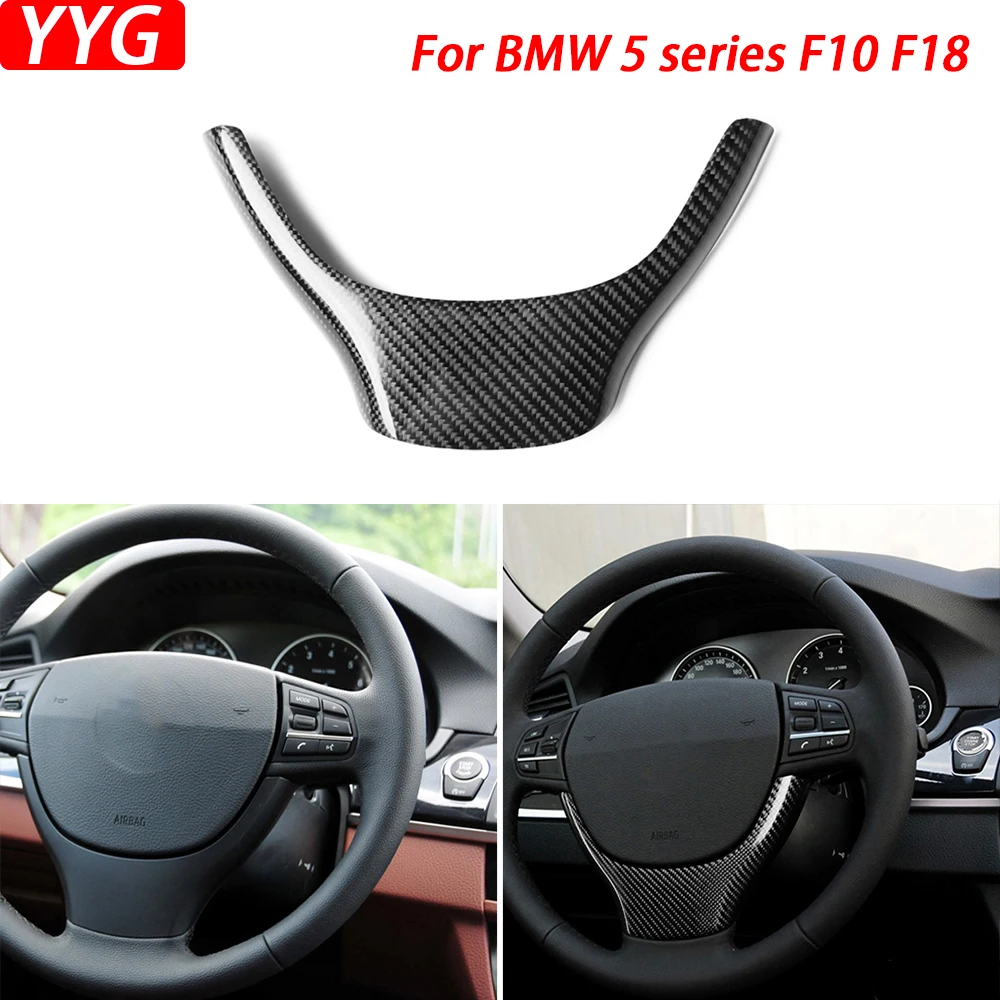 Панель рулевого колеса из углеродного волокна для BMW 5 Series F10 F18 2010-2015, декоративный чехол для интерьера автомобиля
Панель рулевого колеса из углеродного волокна для BMW 5 Series F10 F18 2010-2015, декоративный чехол для интерьера автомобиля