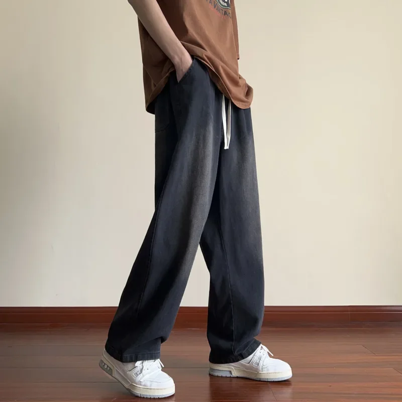 Pop Black Baggy Jeans Men Drawstring Vintage Jeans Men Streetwear Hip-hop Loose Straight Jeans Mens Denim Pants Large Size 4XL
Pop Black Baggy Jeans Men Drawstring Vintage Jeans Men Streetwear Hip-hop Loose Straight Jeans Mens Denim Pants Large Size 4XL