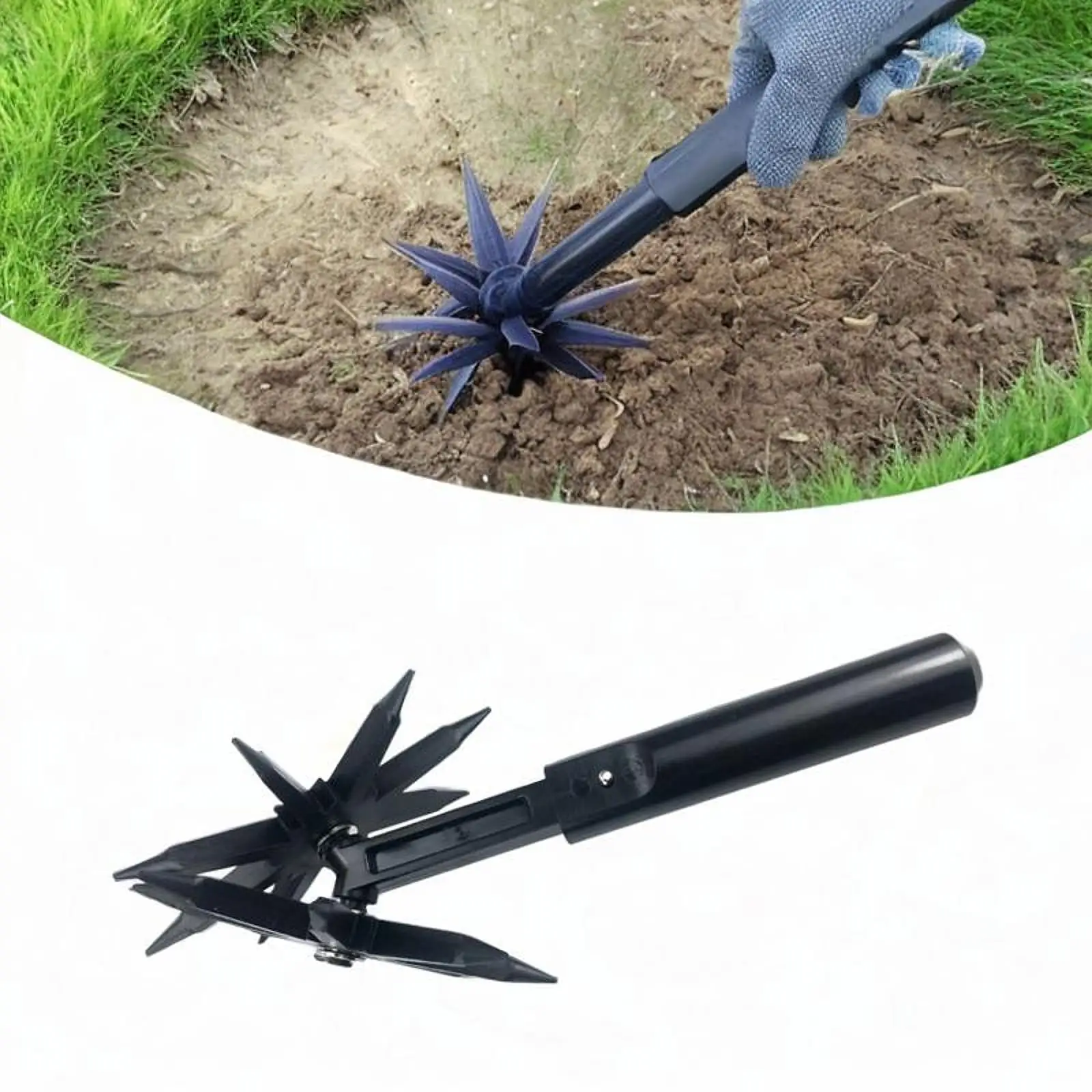 Rotary Cultivator Tool Lawn Aerator Manual Tillage Compact Portable Sturdy Handheld Tiller Gardening Tool for Soil Mixing
Rotary Cultivator Tool Lawn Aerator Manual Tillage Compact Portable Sturdy Handheld Tiller Gardening Tool for Soil Mixing