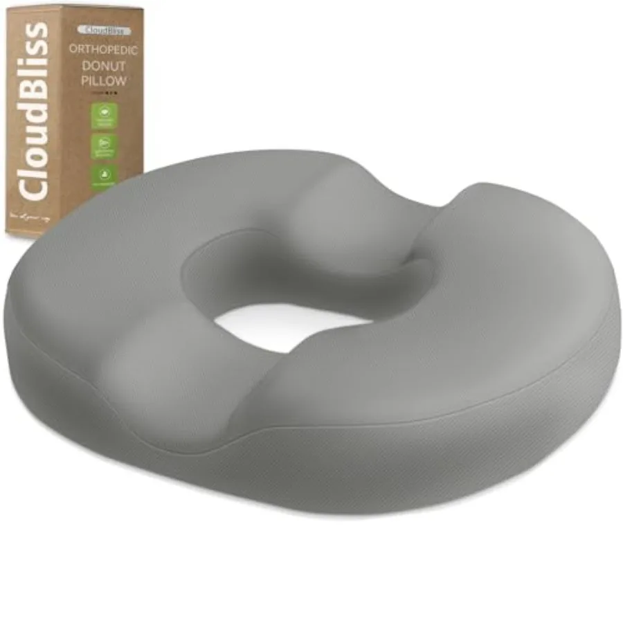 Donut Pillow Seat Cushion Chair Pad for Tailbone Pain Relief and Hemorrhoids, Memory Foam Seat Chair Cushion for Men and Women
Donut Pillow Seat Cushion Chair Pad for Tailbone Pain Relief and Hemorrhoids, Memory Foam Seat Chair Cushion for Men and Women