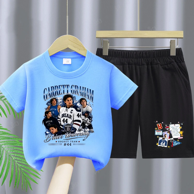 Off Campus Season Children T Shirt Set Cartoon Character Printed Short Two Piece Suit Stylish Summer Casual Crew Neck Clothing
Off Campus Season Children T Shirt Set Cartoon Character Printed Short Two Piece Suit Stylish Summer Casual Crew Neck Clothing