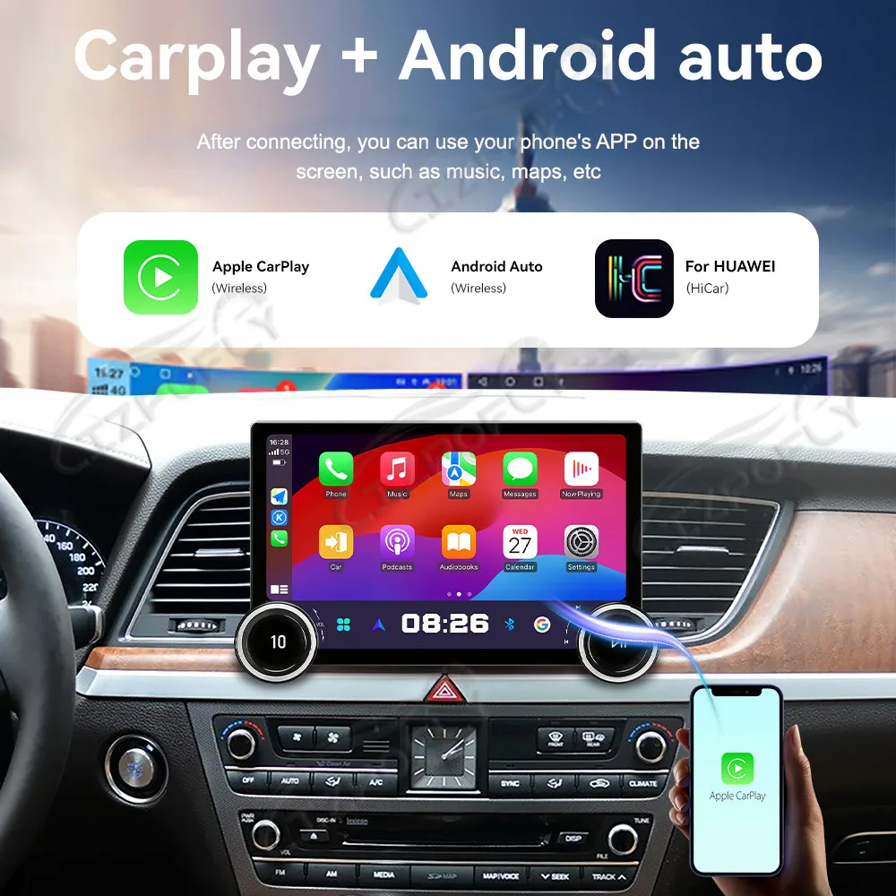 Обновленная 11,5-дюймовая беспроводная мультимедийная система Carplay и Android Auto с GPS-навигацией и сенсорным экраном для Hyundai Genesis 2013–2016 годов
Обновленная 11,5-дюймовая беспроводная мультимедийная система Carplay и Android Auto с GPS-навигацией и сенсорным экраном для Hyundai Genesis 2013–2016 годов