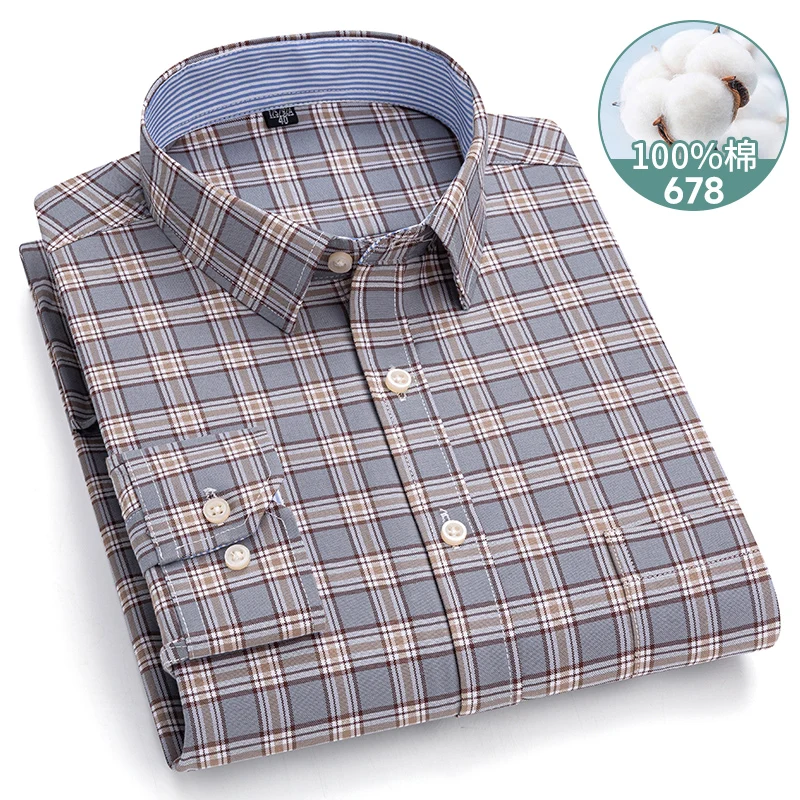 Клетчатая мужская рубашка, весенне-осенняя модная повседневная тонкая молодежная клетчатая рубашка с длинными рукавами, против морщин, без железа, мужская одежда
Клетчатая мужская рубашка, весенне-осенняя модная повседневная тонкая молодежная клетчатая рубашка с длинными рукавами, против морщин, без железа, мужская одежда