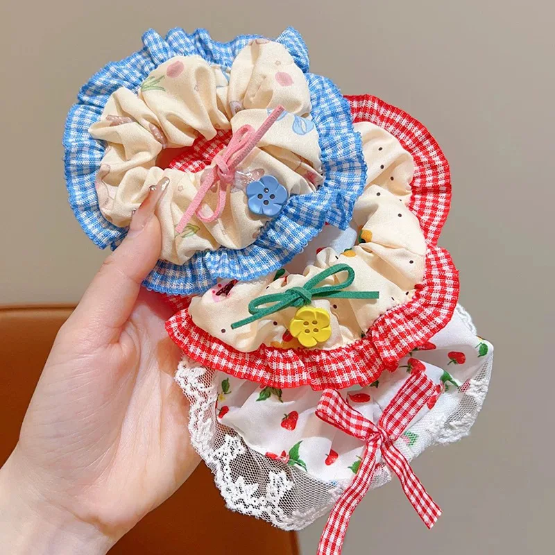 Sweet and Lovely Lace Bow Pleated Hair Band Girls' High Elasticity Hair Scrunchie Fashionable and Versatile Hair Accessories
Sweet and Lovely Lace Bow Pleated Hair Band Girls' High Elasticity Hair Scrunchie Fashionable and Versatile Hair Accessories