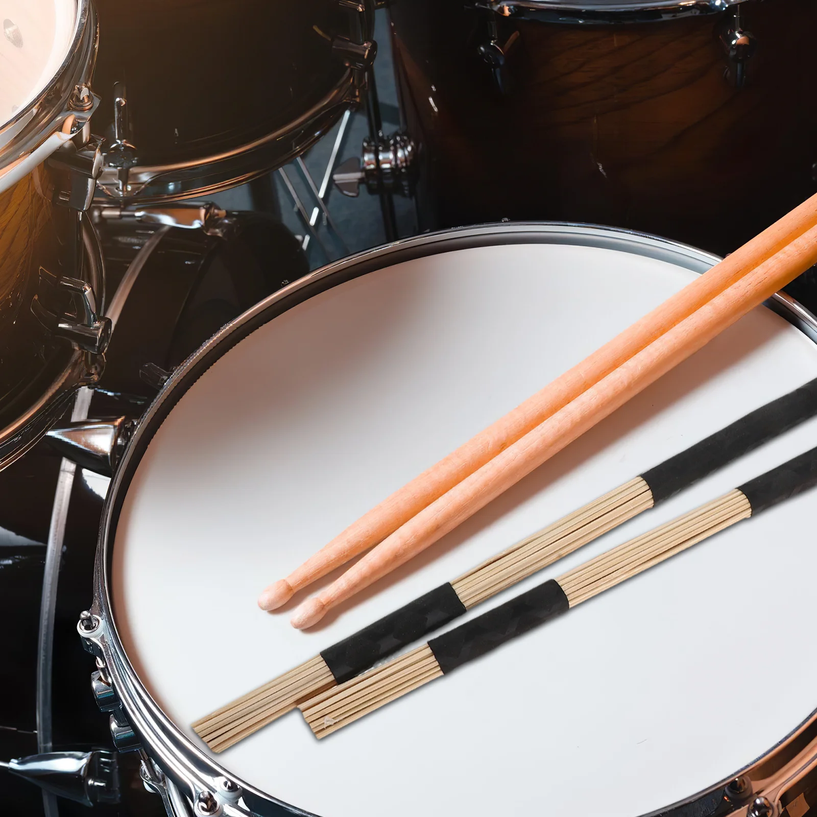 2Pairs Jazz Drum Brushes Drumsticks Comfortable Grip Enhanced Tonal Layer for Practice Drumsticks Acoustic Drum Percussion
2Pairs Jazz Drum Brushes Drumsticks Comfortable Grip Enhanced Tonal Layer for Practice Drumsticks Acoustic Drum Percussion