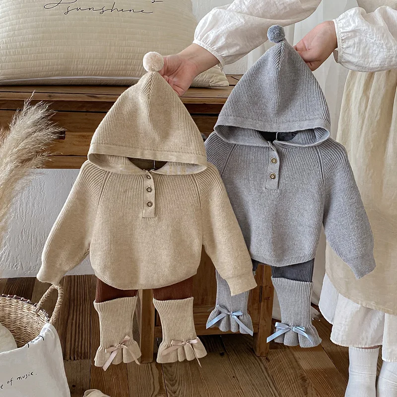 Новинка 2023 года, весенний костюм для маленьких девочек 0-4 лет, вязаный пуловер с длинными рукавами, свитер + штаны, комплект детской вязаной одежды
Новинка 2023 года, весенний костюм для маленьких девочек 0-4 лет, вязаный пуловер с длинными рукавами, свитер + штаны, комплект детской вязаной одежды