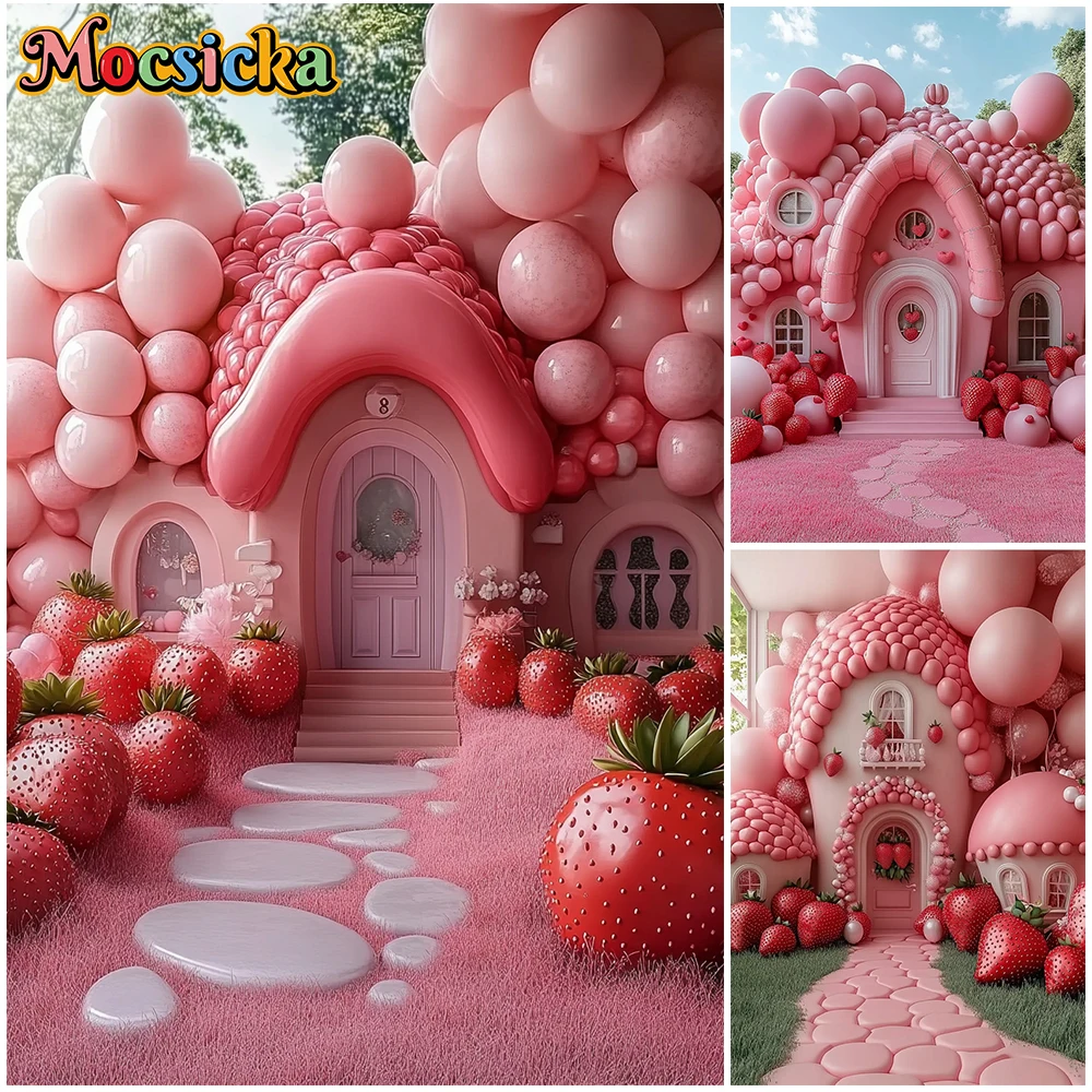Mocsicka Pink House Photography Backdrop Kid Baby Portrait Birthday Background Strawberry Shortcake Party Decorations Photocall
Mocsicka Pink House Photography Backdrop Kid Baby Portrait Birthday Background Strawberry Shortcake Party Decorations Photocall