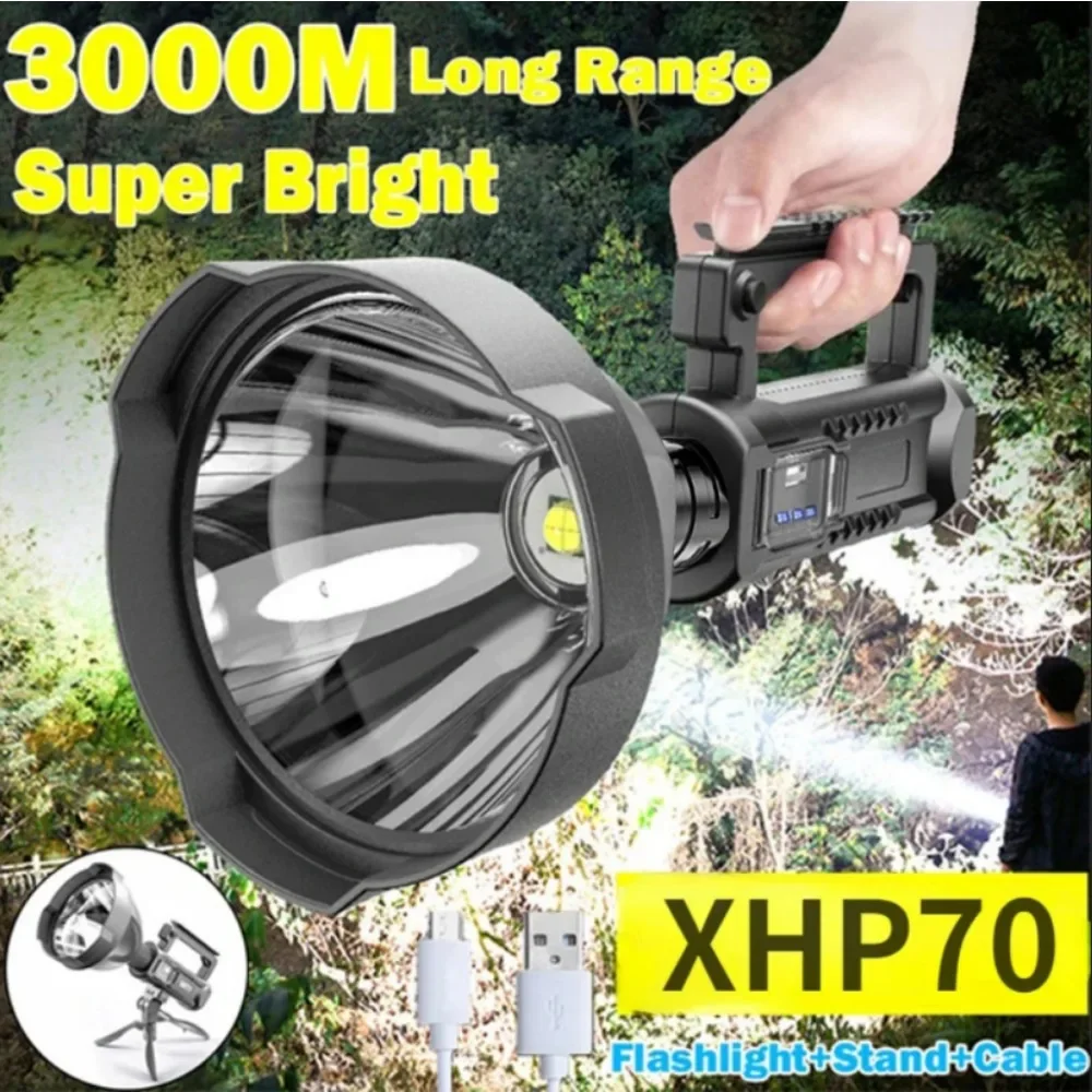10000LM Powerful LED Flashlight Portable Handheld Searchlight USB Rechargeable Spotlight Waterproof Outdoor Torch Lights 4 Modes
10000LM Powerful LED Flashlight Portable Handheld Searchlight USB Rechargeable Spotlight Waterproof Outdoor Torch Lights 4 Modes
