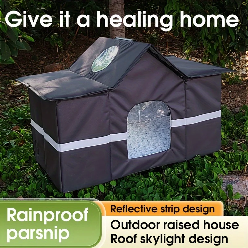 Waterproof Stray Cats House Outdoor Feral Cat Houses with Bracket Pets Tent Cold Resistant Big Pets House Winter Warm for Outsid
Waterproof Stray Cats House Outdoor Feral Cat Houses with Bracket Pets Tent Cold Resistant Big Pets House Winter Warm for Outsid