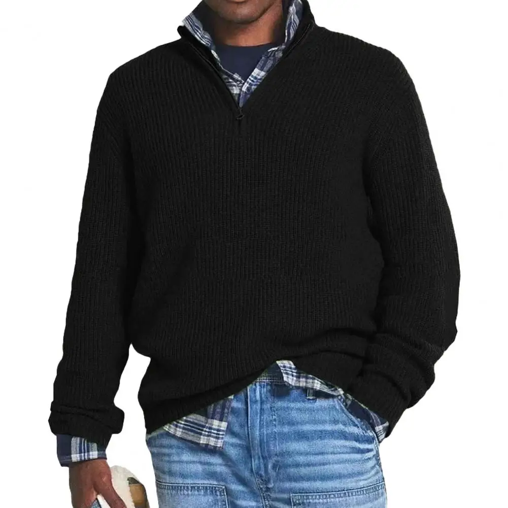 Zipper Neckline Sweater Plaid Print Men's Knitted Sweater with High Collar Thick Long Sleeves Thermal Insulation Fall for Daily
Zipper Neckline Sweater Plaid Print Men's Knitted Sweater with High Collar Thick Long Sleeves Thermal Insulation Fall for Daily