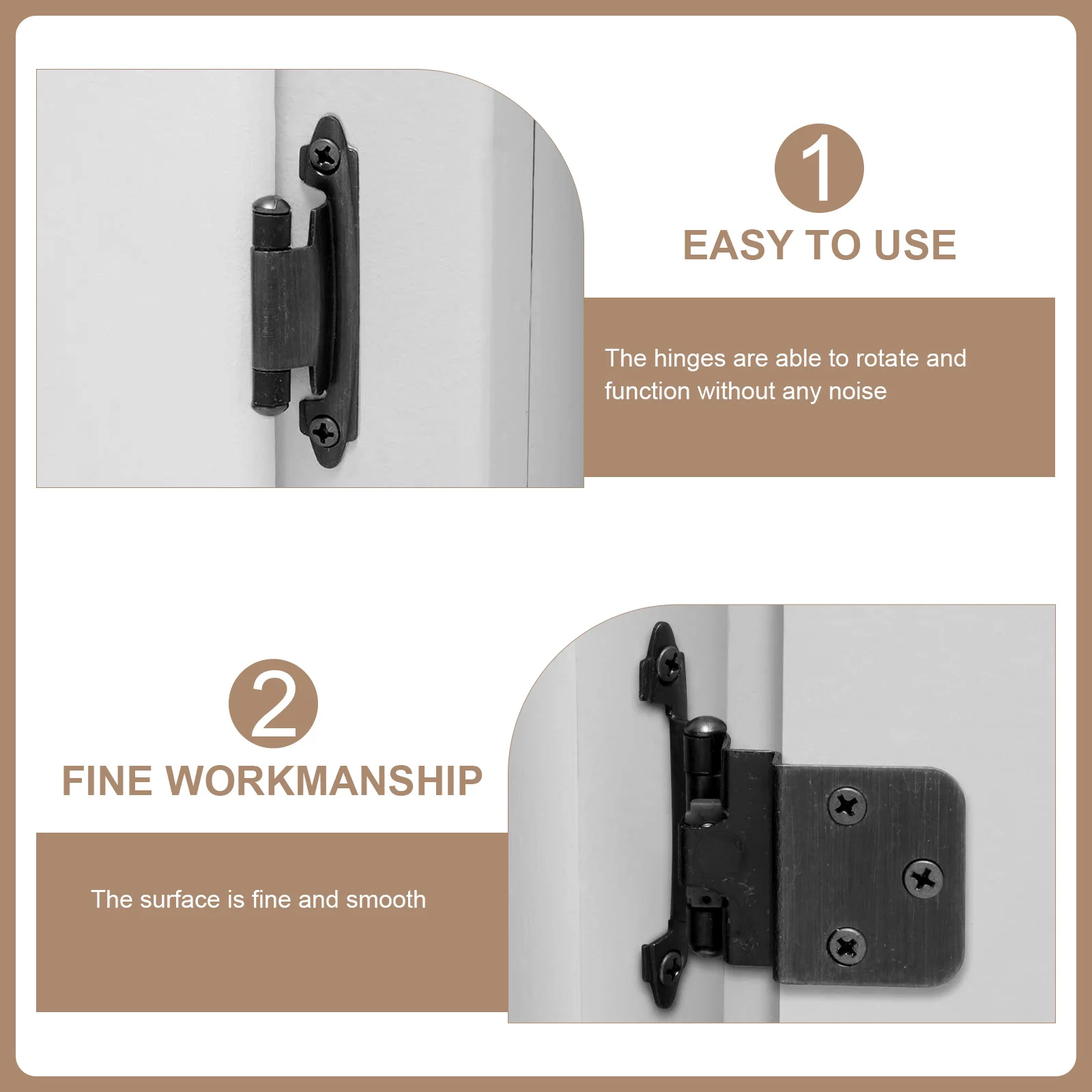 10Pcs American Style Reinforced Iron Hinges Noise Free Durable Cabinet Door Hinges Furniture Home Hardware Accessories
10Pcs American Style Reinforced Iron Hinges Noise Free Durable Cabinet Door Hinges Furniture Home Hardware Accessories