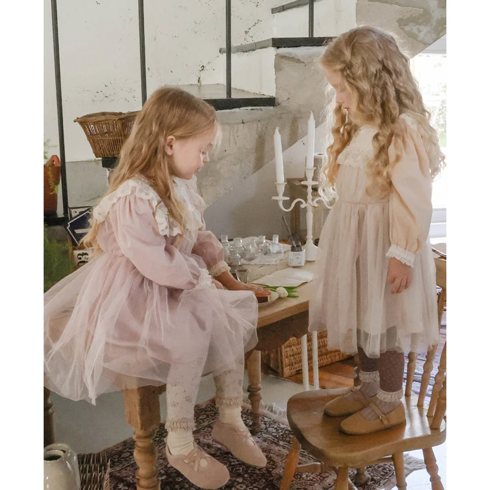 French Princess Dress Children Clothes For Kids Girl 3 to 8 Years Old Baby Stylish Lace Fringed Skirt Autumn and Winter Costume
French Princess Dress Children Clothes For Kids Girl 3 to 8 Years Old Baby Stylish Lace Fringed Skirt Autumn and Winter Costume
