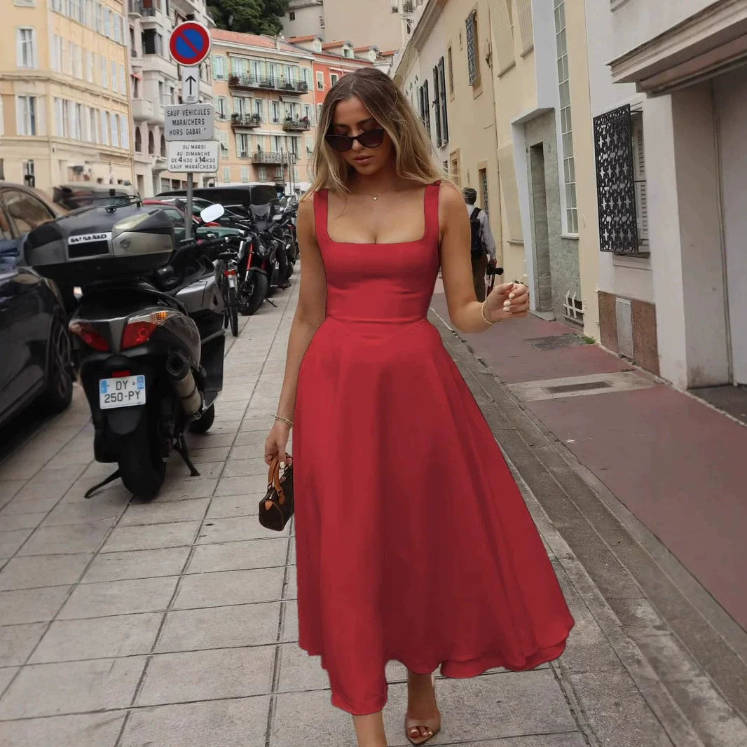 Fashion Backless Pink Sling Dress For Women Summer New Slim Fit Pleated Sleeveless Long Dresses 2025 Lady Elegant Party Vestidos
Fashion Backless Pink Sling Dress For Women Summer New Slim Fit Pleated Sleeveless Long Dresses 2025 Lady Elegant Party Vestidos