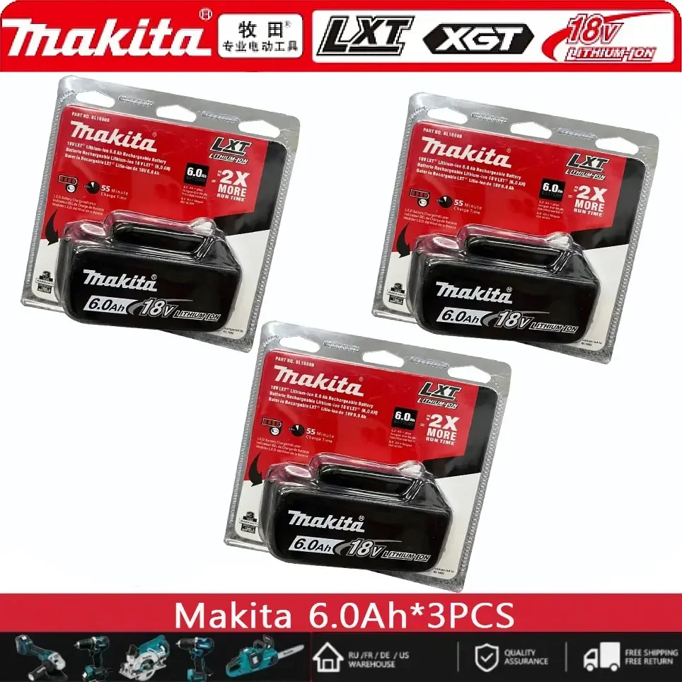 Original Makita 6Ah/5Ah/3Ah para Makita 18V batería batería de litio de repuesto BL1830B BL1850B BL1850 BL1840 BL1860 BL1815
Original Makita 6Ah/5Ah/3Ah para Makita 18V batería batería de litio de repuesto BL1830B BL1850B BL1850 BL1840 BL1860 BL1815