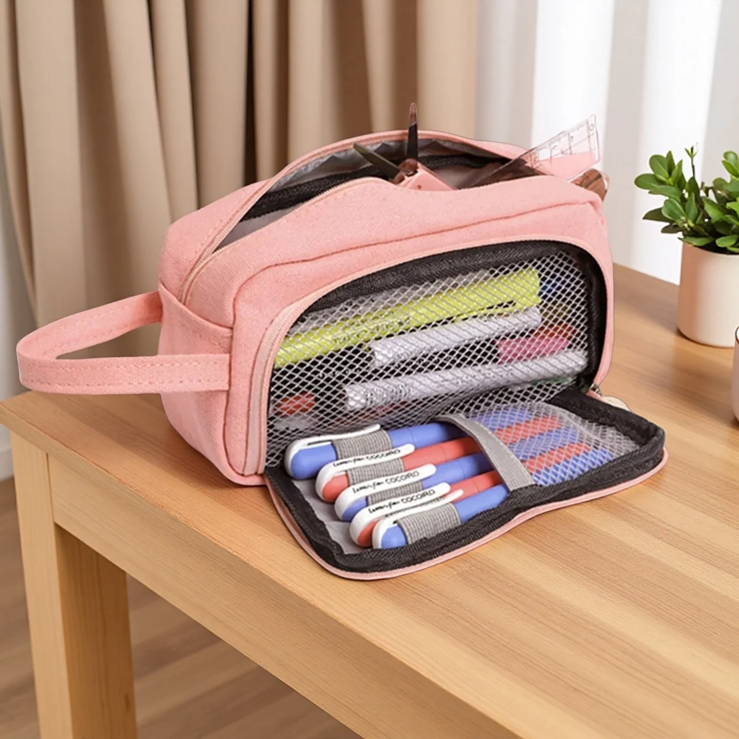 Solid Color Stationery Box Simple Hand Carry Large Capacity Double Layer Thickened Cotton Linen Canvas Pencil Bag
Solid Color Stationery Box Simple Hand Carry Large Capacity Double Layer Thickened Cotton Linen Canvas Pencil Bag