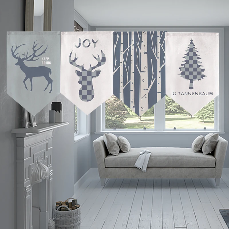 Nordic Elk Half Curtain Triangular Curtain Short Curtain Decorative Curtain Cool Kitchen Restaurant Partition Curtain
Nordic Elk Half Curtain Triangular Curtain Short Curtain Decorative Curtain Cool Kitchen Restaurant Partition Curtain