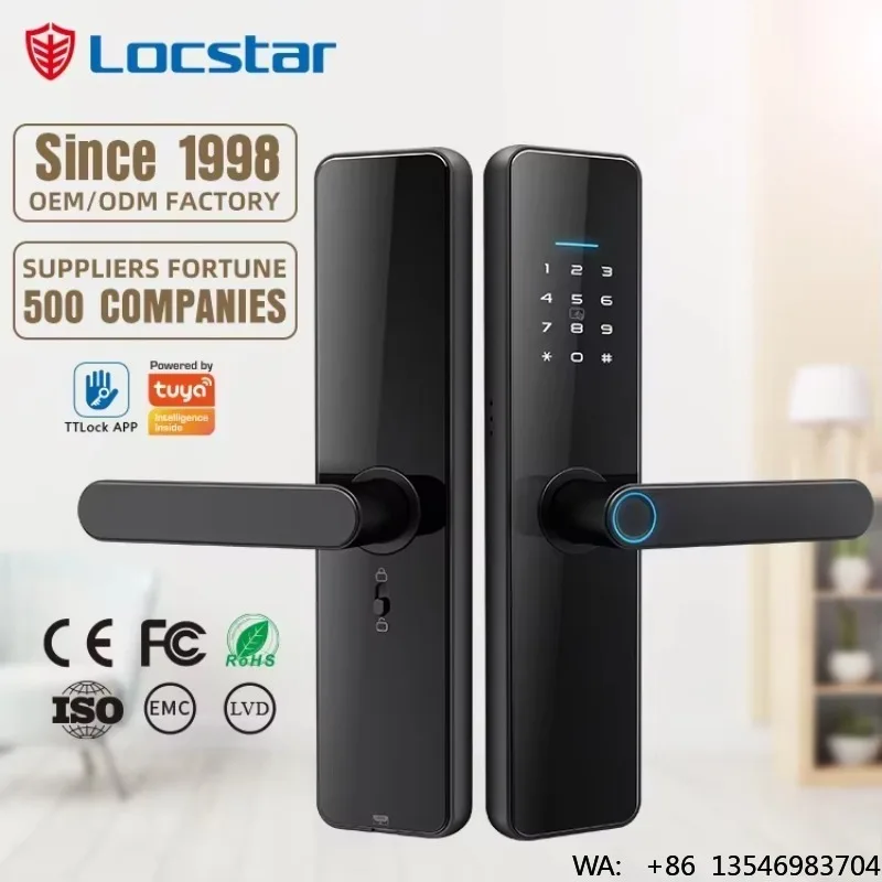 Smart Home Biometric Intelligent Door Handle Lock /Ttlock App Controlled Keyless with Fingerprint Card/Password Options
Smart Home Biometric Intelligent Door Handle Lock /Ttlock App Controlled Keyless with Fingerprint Card/Password Options