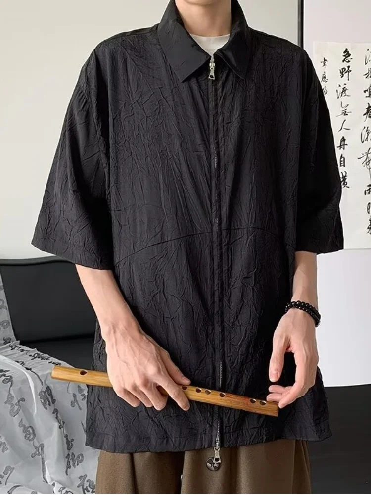 New Chinese Sle Men's irt Summer Thin Drapey Trendy Loose Large Size Five-Quarter Sve Casual Retro Button-Up irt
New Chinese Sle Men's irt Summer Thin Drapey Trendy Loose Large Size Five-Quarter Sve Casual Retro Button-Up irt