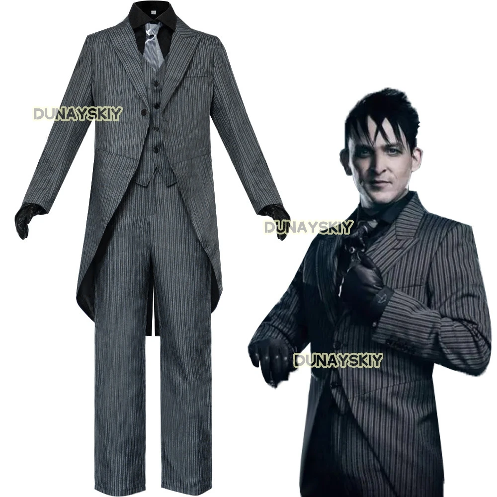Demon Penguin Cosplay Uniform Anime Cosplay Men Cobblepot Costume Jackets Vest Pants Glove Full set Halloween Suit for Men
Demon Penguin Cosplay Uniform Anime Cosplay Men Cobblepot Costume Jackets Vest Pants Glove Full set Halloween Suit for Men