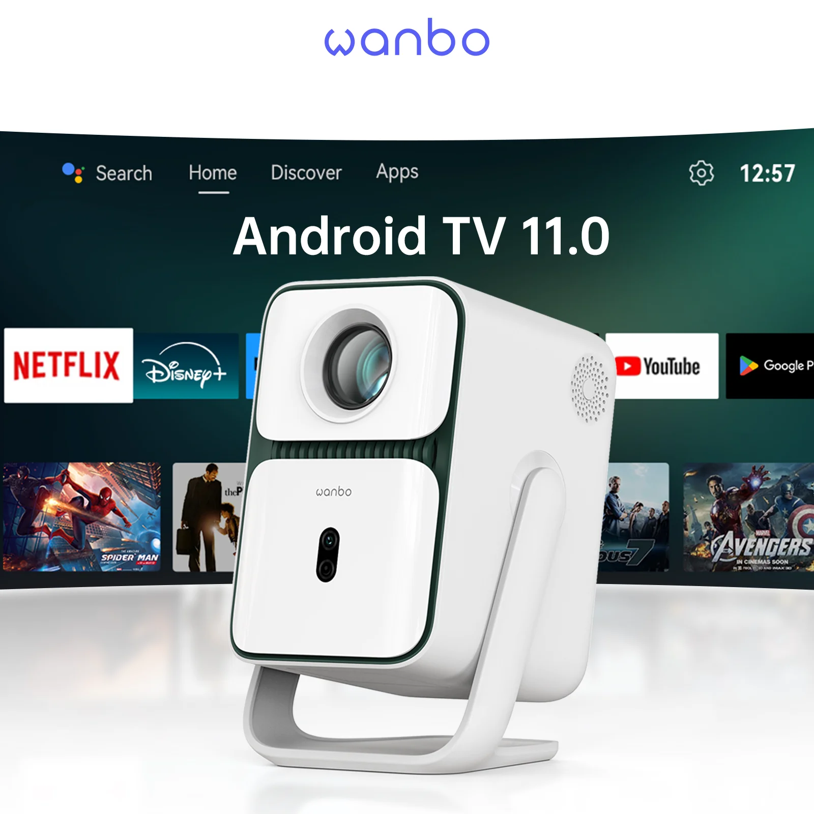 Wanbo T2 Ultra 1080P Projector Support 4K Andorid TV11.0 Proyector 500Ansi Home Beam Smart Projector 120° Rotating Protable
Wanbo T2 Ultra 1080P Projector Support 4K Andorid TV11.0 Proyector 500Ansi Home Beam Smart Projector 120° Rotating Protable