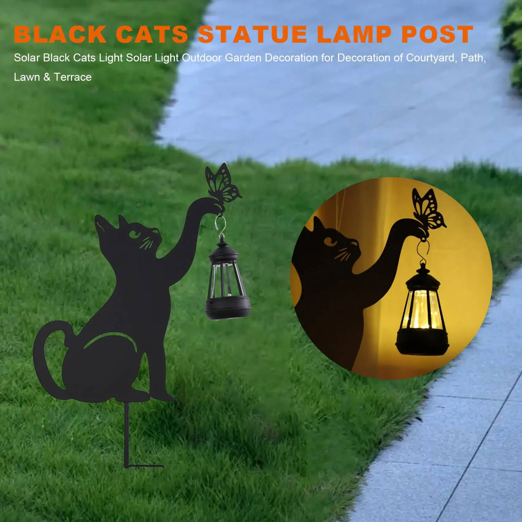 AB11-Solar Black Cats Light Solar Light Outdoor Garden Decoration For Decoration Of Courtyard, Path, Lawn & Terrace
AB11-Solar Black Cats Light Solar Light Outdoor Garden Decoration For Decoration Of Courtyard, Path, Lawn & Terrace
