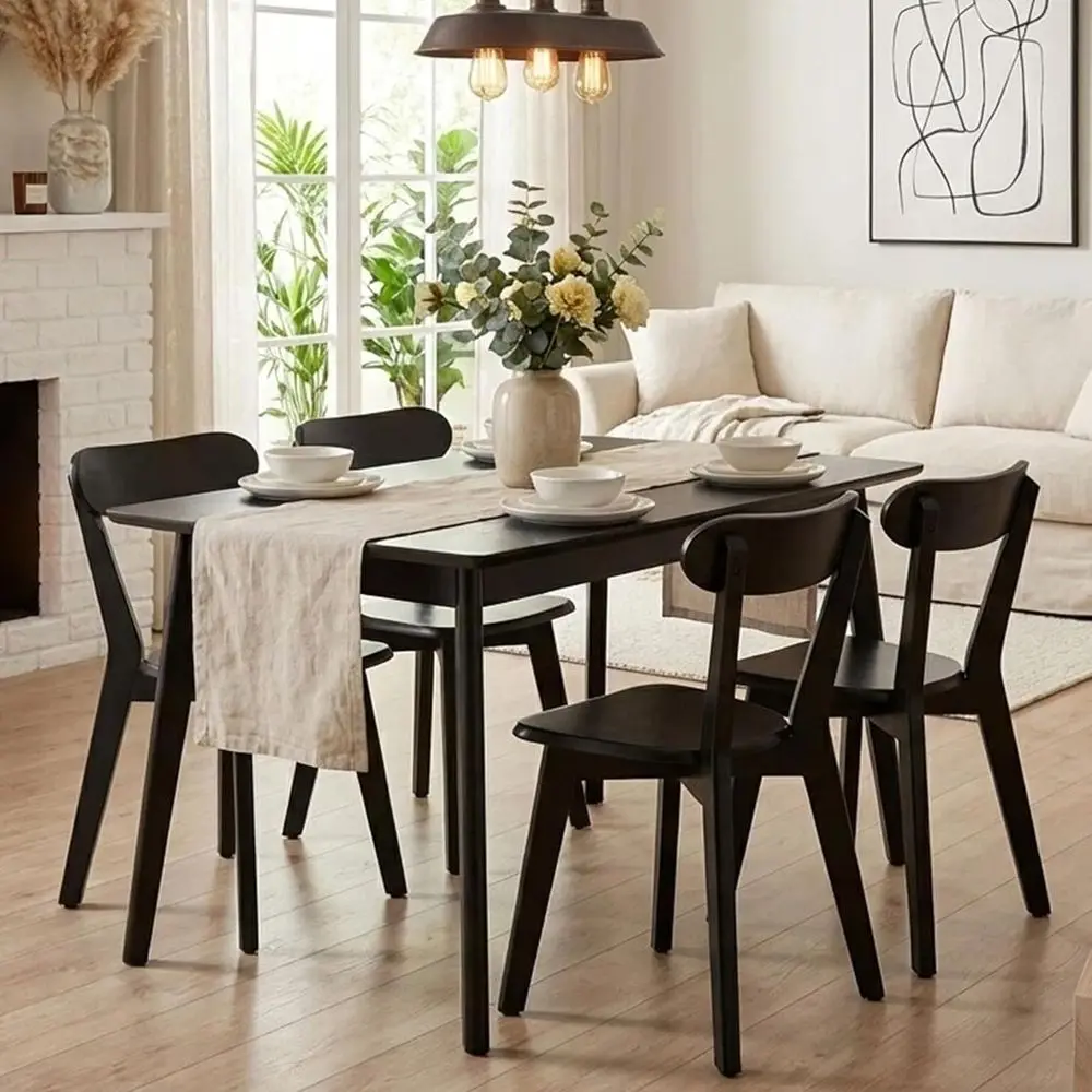 Modern Wooden 4-Piece Dining Chairs Set with Curved Back for Kitchen/Dining Room
Modern Wooden 4-Piece Dining Chairs Set with Curved Back for Kitchen/Dining Room