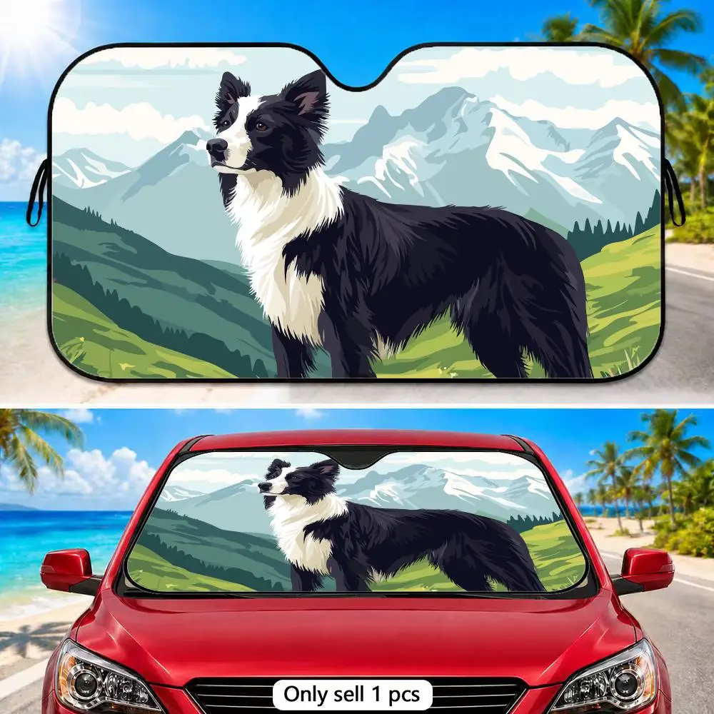 Border Collie Sun Visor Reusable Foldable Aluminum Foil Sunshade UV Heat Insulation Cover for Car Front Windshield
Border Collie Sun Visor Reusable Foldable Aluminum Foil Sunshade UV Heat Insulation Cover for Car Front Windshield