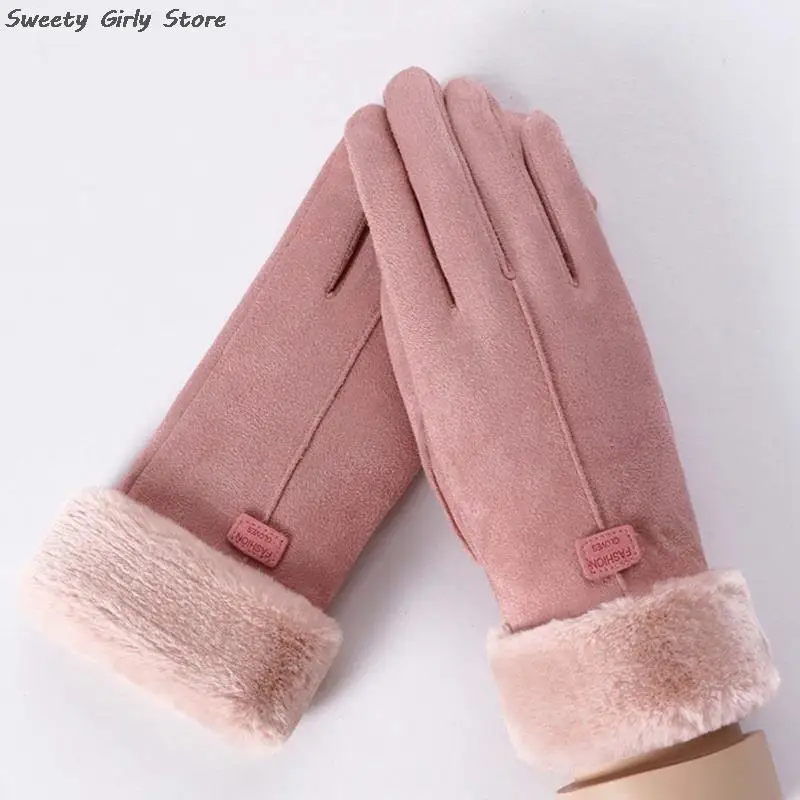 1 Pair Ladies Winter Warm Gloves Full Finger Driving Skiing Mittens Women Soft Suede Plush Gloves Wedding Party Fashion Guantes
1 Pair Ladies Winter Warm Gloves Full Finger Driving Skiing Mittens Women Soft Suede Plush Gloves Wedding Party Fashion Guantes