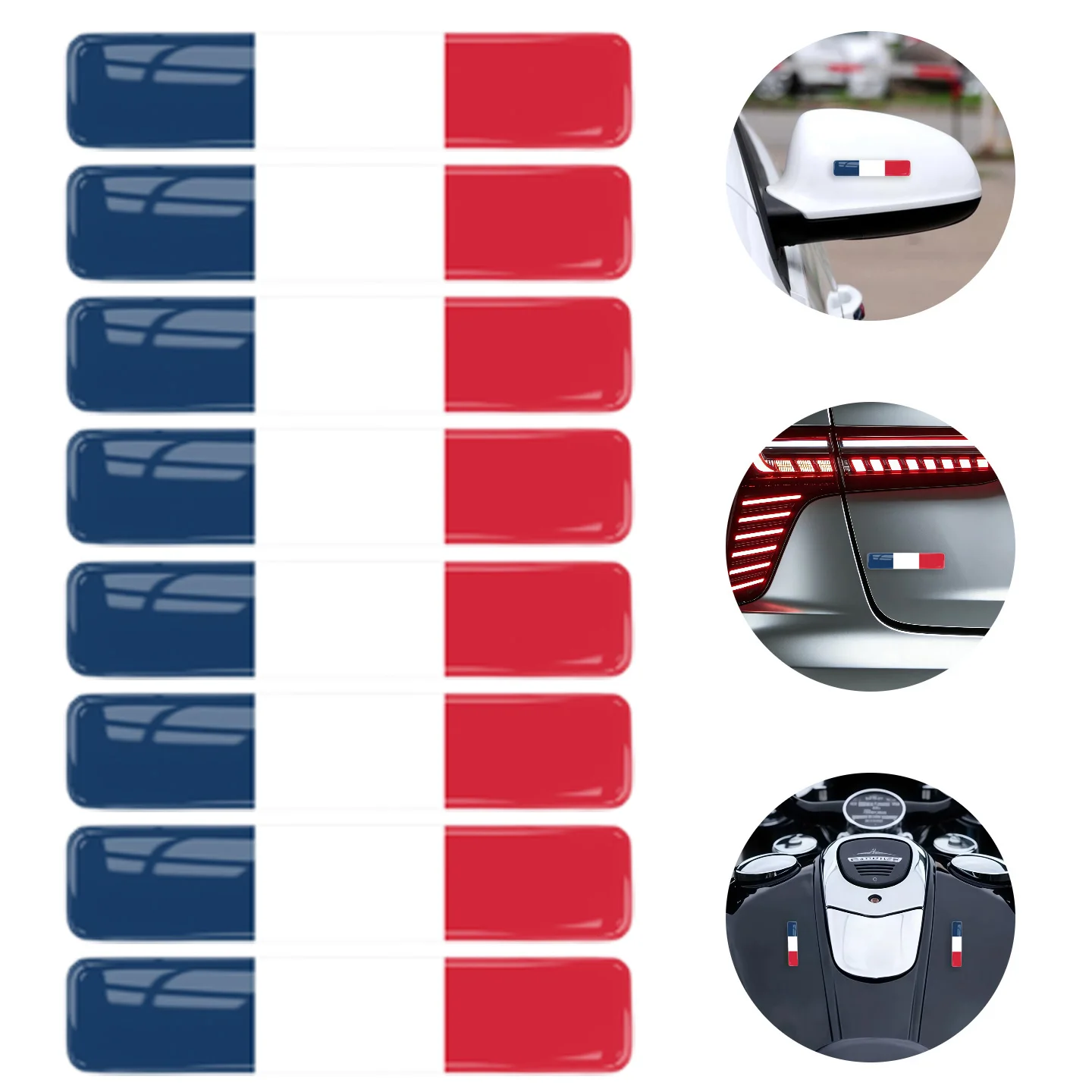 8pcs 3D Gel Epoxy Car Decal Stickers France flag design for Car Truck Motorcycle Laptop Pride Auto Accessories
8pcs 3D Gel Epoxy Car Decal Stickers France flag design for Car Truck Motorcycle Laptop Pride Auto Accessories