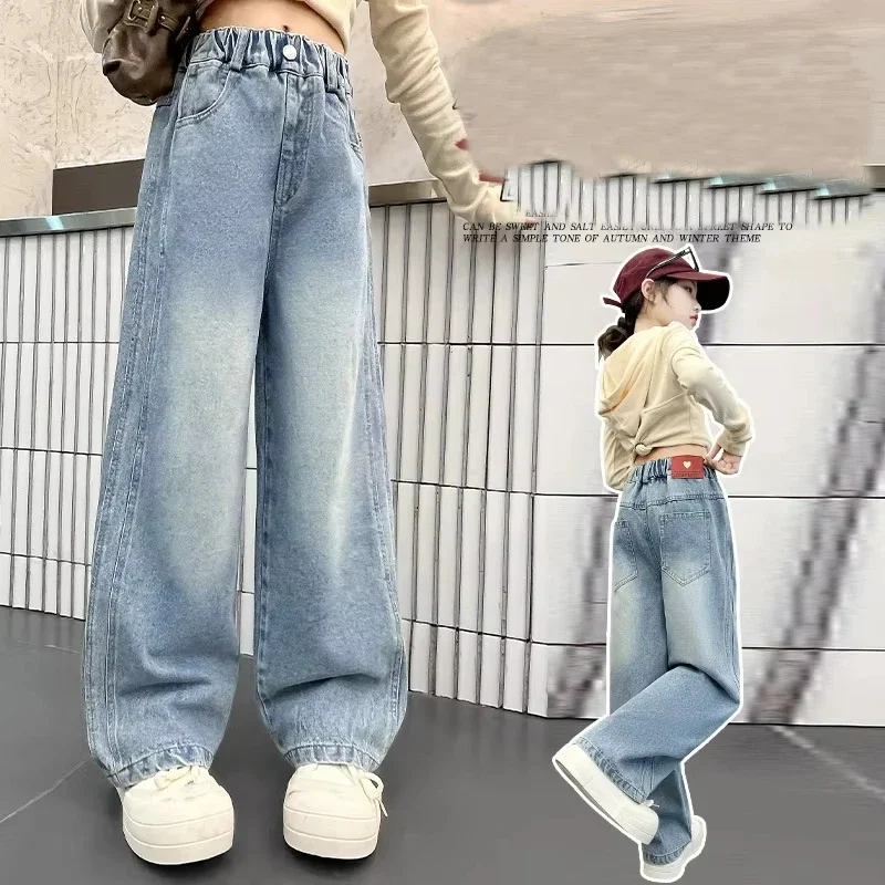 Child Outdoor Long Pants Cotton Soft Touch Kids Denim Trousers Korean Spring Style Trendy School Girls Vintage Jeans Loose Leg
Child Outdoor Long Pants Cotton Soft Touch Kids Denim Trousers Korean Spring Style Trendy School Girls Vintage Jeans Loose Leg