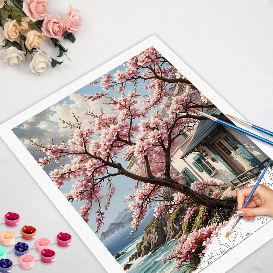 CHENISTORY Painting By Number Peach Blossom Tree Landscape Drawing On Canvas HandPainted Art Gift DIY Pictures By Number Kits
CHENISTORY Painting By Number Peach Blossom Tree Landscape Drawing On Canvas HandPainted Art Gift DIY Pictures By Number Kits