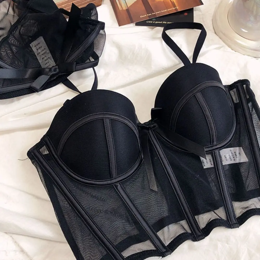 Fashion Thin Fishbone Vest Bras Bowknot Close-fitting Underwear for Women Seamless Transparent Push Up Bra Women
Fashion Thin Fishbone Vest Bras Bowknot Close-fitting Underwear for Women Seamless Transparent Push Up Bra Women