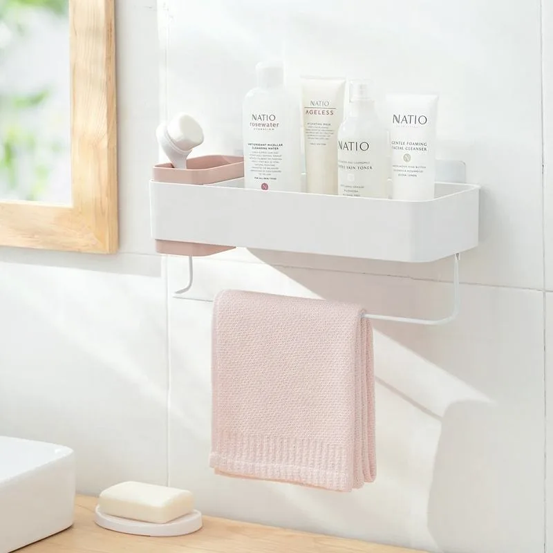 Household Simple Punch-free Wall Hanging Toiletries Storage Holder Bathroom Shelf Multi-functional Bathroom Kitchen Storage Rack
Household Simple Punch-free Wall Hanging Toiletries Storage Holder Bathroom Shelf Multi-functional Bathroom Kitchen Storage Rack