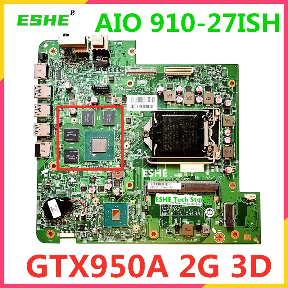 15083-1 Mainboard For Lenovo ideacentre AIO 910-27ISH All-in-One Motherboard FRU 00UW156 00UW154 GTX950A 2G 3D 348.05801.0011
15083-1 Mainboard For Lenovo ideacentre AIO 910-27ISH All-in-One Motherboard FRU 00UW156 00UW154 GTX950A 2G 3D 348.05801.0011