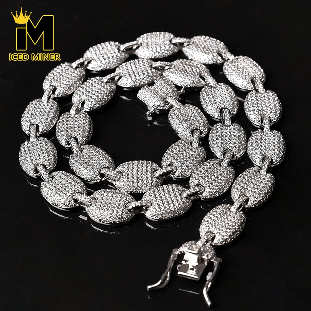 12mm Pig Nose Chain Iced Out Link Necklaces for Men Women 5A Zircon Chain Hip Hop Jewelry Free Shipping
12mm Pig Nose Chain Iced Out Link Necklaces for Men Women 5A Zircon Chain Hip Hop Jewelry Free Shipping