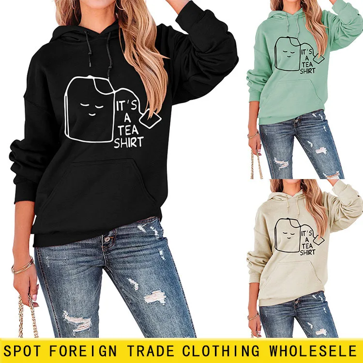 IT'S A TEA SHIRT Letters Fashion Loose Long-sleeved Hooded Sweatshirt Harajuku Streetwear Women
IT'S A TEA SHIRT Letters Fashion Loose Long-sleeved Hooded Sweatshirt Harajuku Streetwear Women