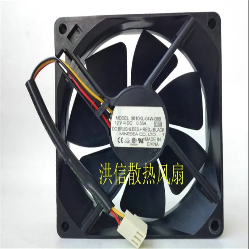 Original 9025 3610KL-04W-B69 DC12V 0.56A 9225 three-wire large air volume heat dissipation fan
Original 9025 3610KL-04W-B69 DC12V 0.56A 9225 three-wire large air volume heat dissipation fan