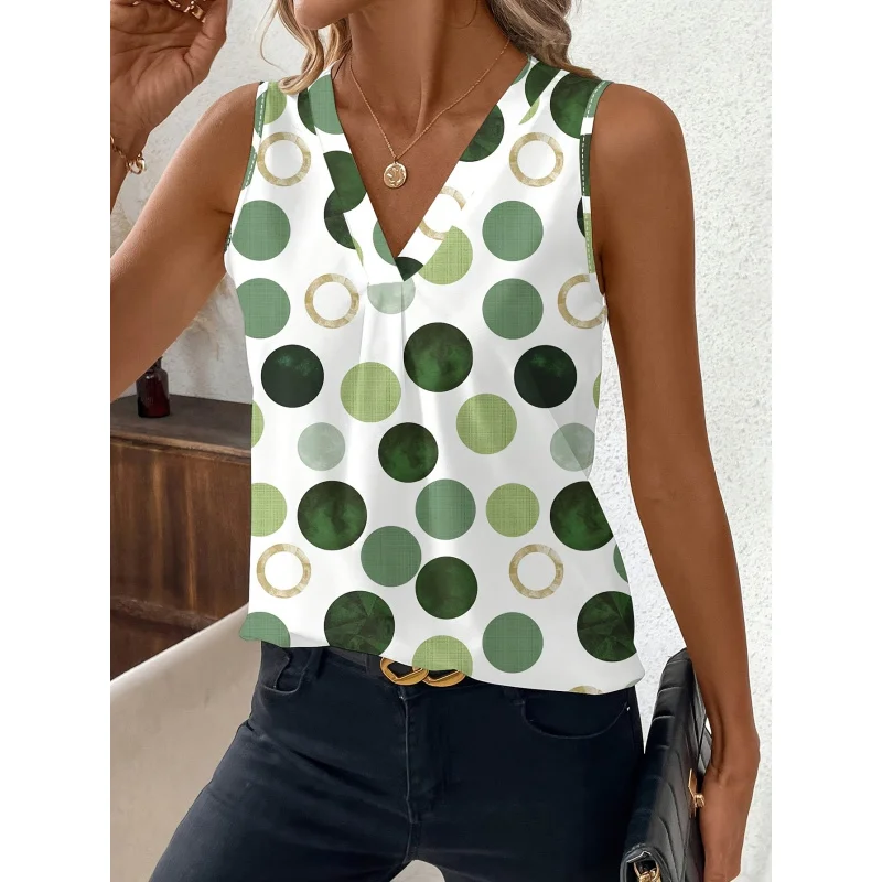 A Full-Pattern Sleeveless Shirt, Everyday Wear in Spring And Summer
A Full-Pattern Sleeveless Shirt, Everyday Wear in Spring And Summer