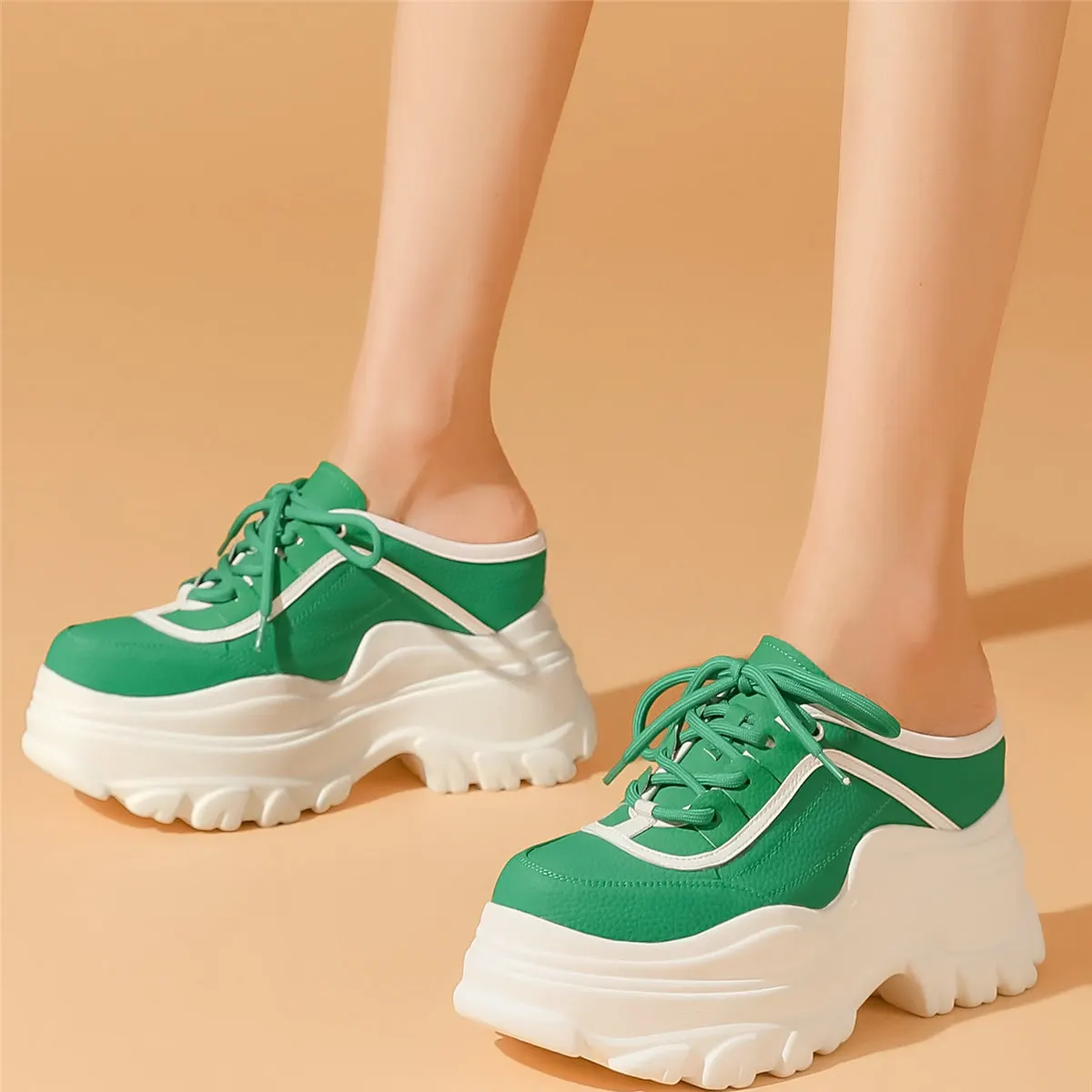 Fashion Sneakers Women Lace Up Genuine Leather Wedges High Heel Gladiator Sandals Female Round Toe Platform Pumps Casual Shoes
Fashion Sneakers Women Lace Up Genuine Leather Wedges High Heel Gladiator Sandals Female Round Toe Platform Pumps Casual Shoes