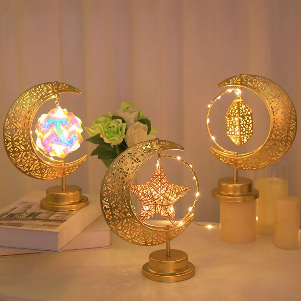 LED Moon Star Iron Art Rotating Night Light Middle East Atmosphere Decor Lamp for Home Bedroom Party Decoration
LED Moon Star Iron Art Rotating Night Light Middle East Atmosphere Decor Lamp for Home Bedroom Party Decoration