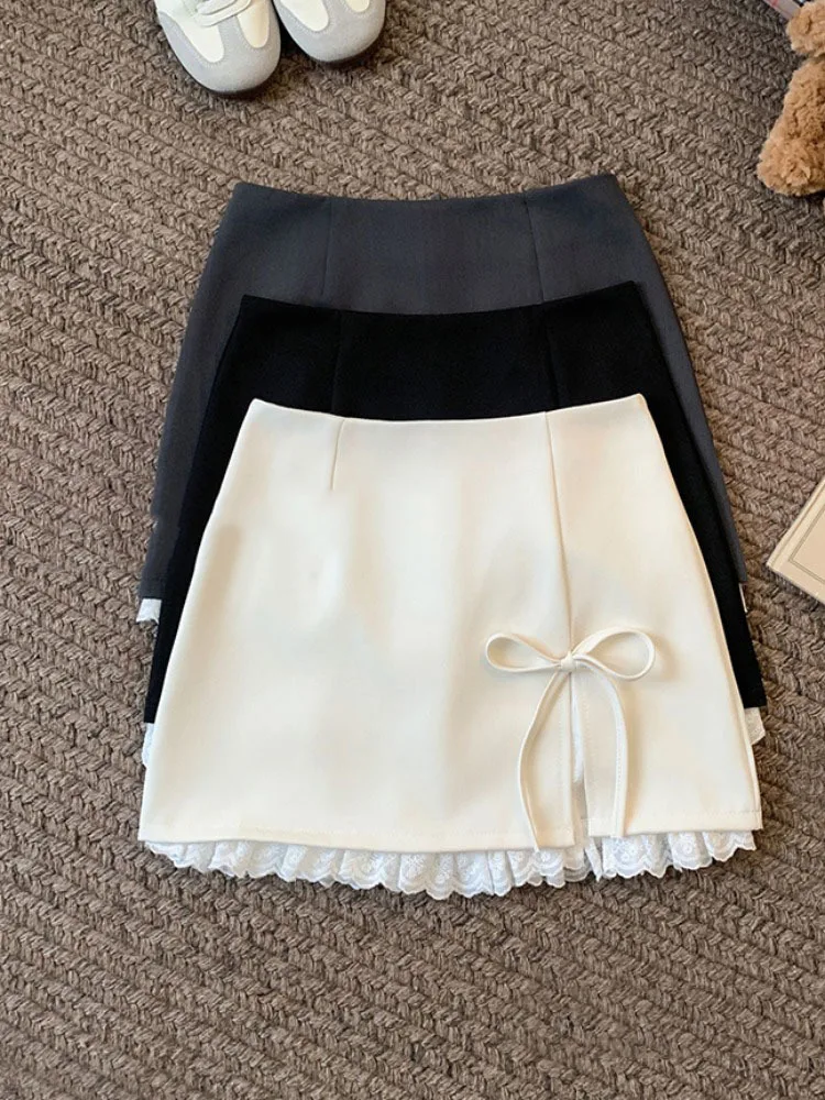 Korean Fashion Split Lace-up Bow Sexy Mini Skirt Women 2025 Spring New High Waist Contrast Color Patchwork Casual A-line Skirt
Korean Fashion Split Lace-up Bow Sexy Mini Skirt Women 2025 Spring New High Waist Contrast Color Patchwork Casual A-line Skirt