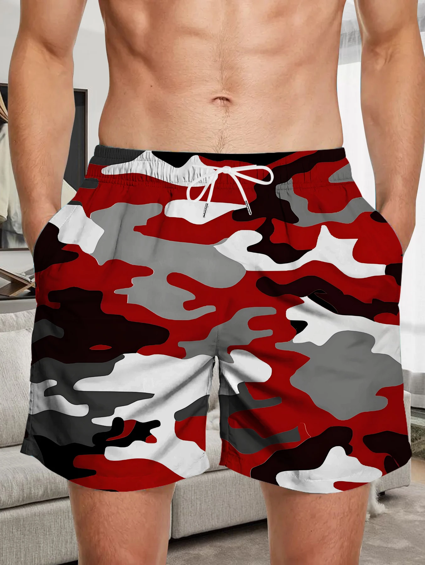 Comfort Waistband Beach Shorts Men Full Print Digital Design Polyester Trunks
Comfort Waistband Beach Shorts Men Full Print Digital Design Polyester Trunks
