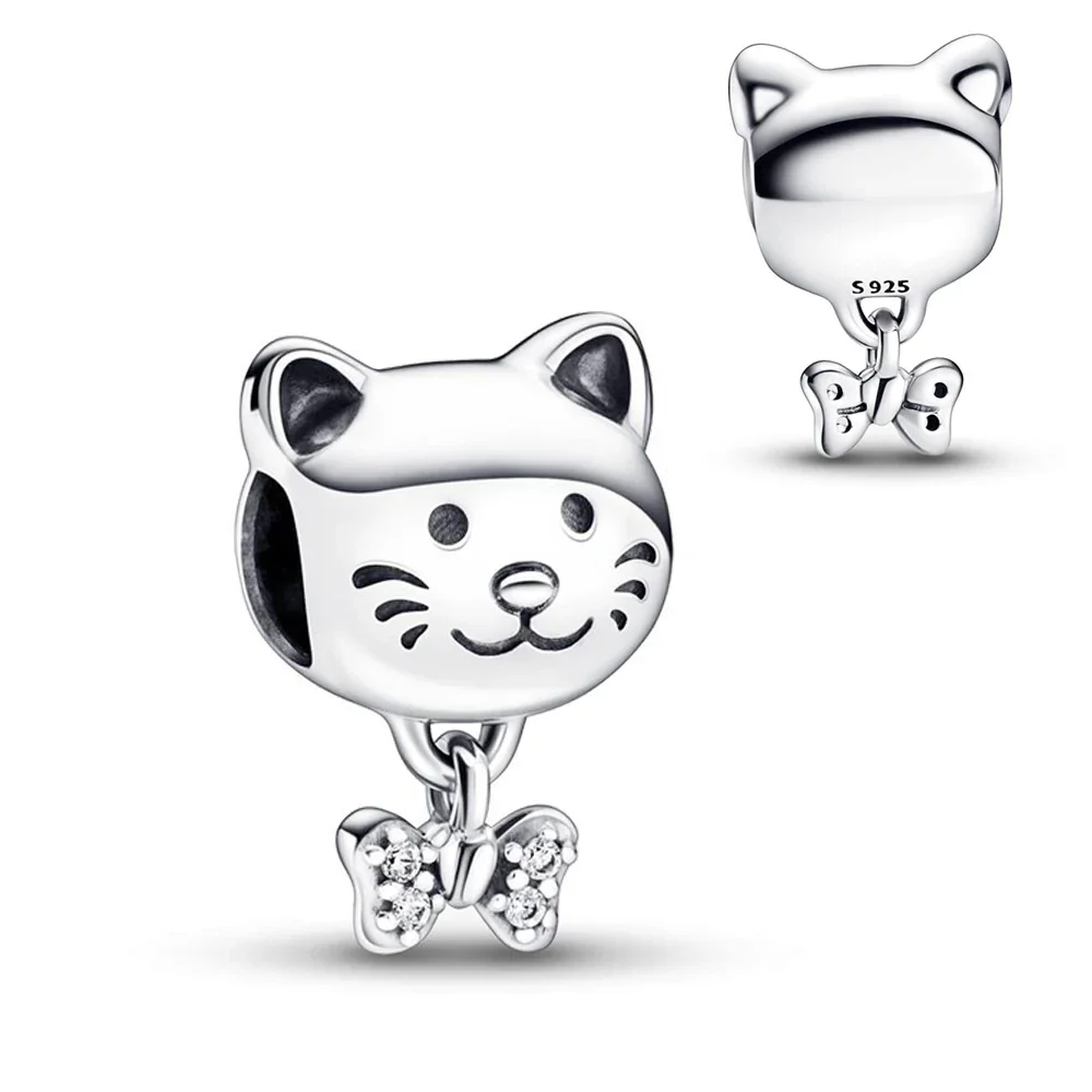 Cute Pet Cat & Bow Charm Bead Fit Original Pandora Bracelet DIY Women Jewelry Gift
Cute Pet Cat & Bow Charm Bead Fit Original Pandora Bracelet DIY Women Jewelry Gift