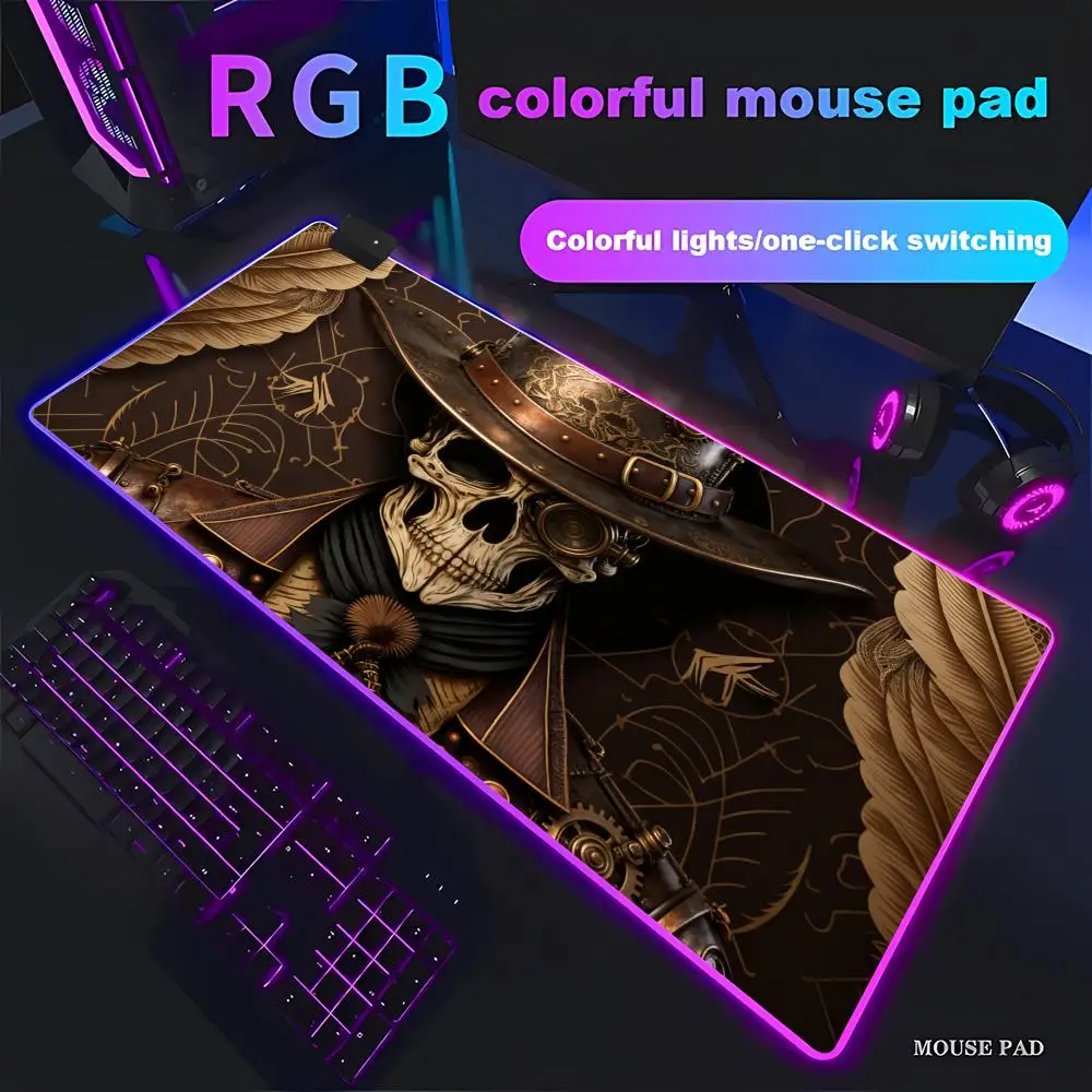 Коврик для мыши HYBXAXC в стиле стимпанк с ковбойским черепом, декор для офиса в стиле вестерн с изображением скелета, с окантовкой, для игр, RGB HD, большой игровой коврик с LED-подсветкой
Коврик для мыши HYBXAXC в стиле стимпанк с ковбойским черепом, декор для офиса в стиле вестерн с изображением скелета, с окантовкой, для игр, RGB HD, большой игровой коврик с LED-подсветкой