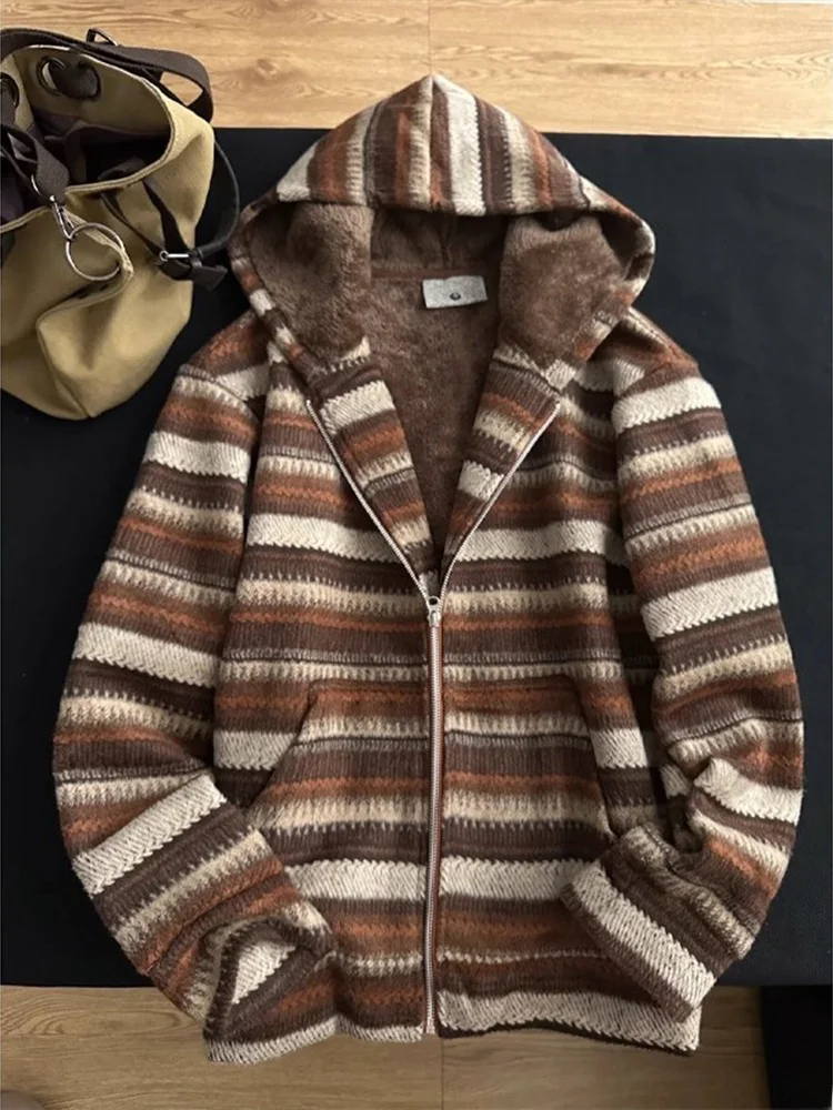 Retro American Ethnic Sle Fce Lined Knitted Cardigan Hoodie Men's Autumn Winter Heavyweight Couple's Knitwear Jaet
Retro American Ethnic Sle Fce Lined Knitted Cardigan Hoodie Men's Autumn Winter Heavyweight Couple's Knitwear Jaet