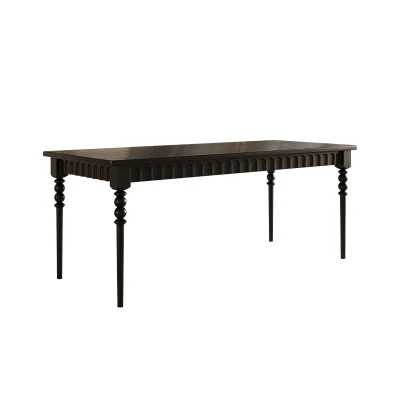 French retro solid wood dining table, medieval dining table and chair combination, household small apartment dining table
French retro solid wood dining table, medieval dining table and chair combination, household small apartment dining table