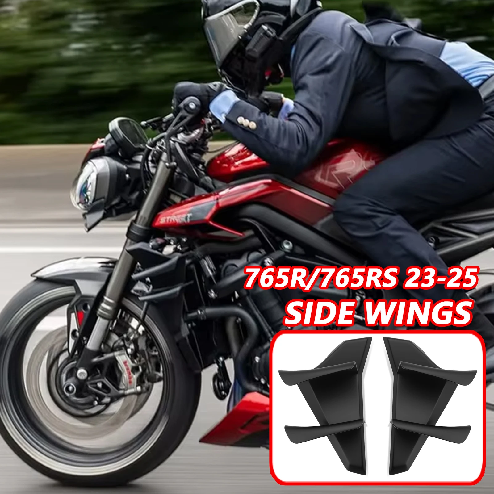 For Street Triple 765 R RS 2023 2024 2025 Front spoiler Lower spoiler flank 765R 765RS Side Wing Side spoiler FRONTAL SPOILERS
For Street Triple 765 R RS 2023 2024 2025 Front spoiler Lower spoiler flank 765R 765RS Side Wing Side spoiler FRONTAL SPOILERS